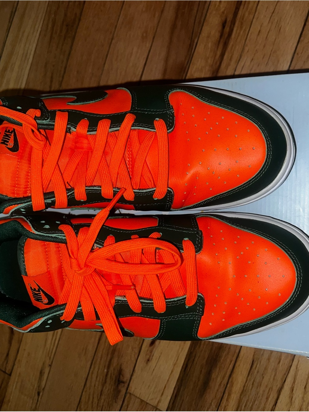 Nike Men’s Bright Orange and Black Low-Top Sneakers